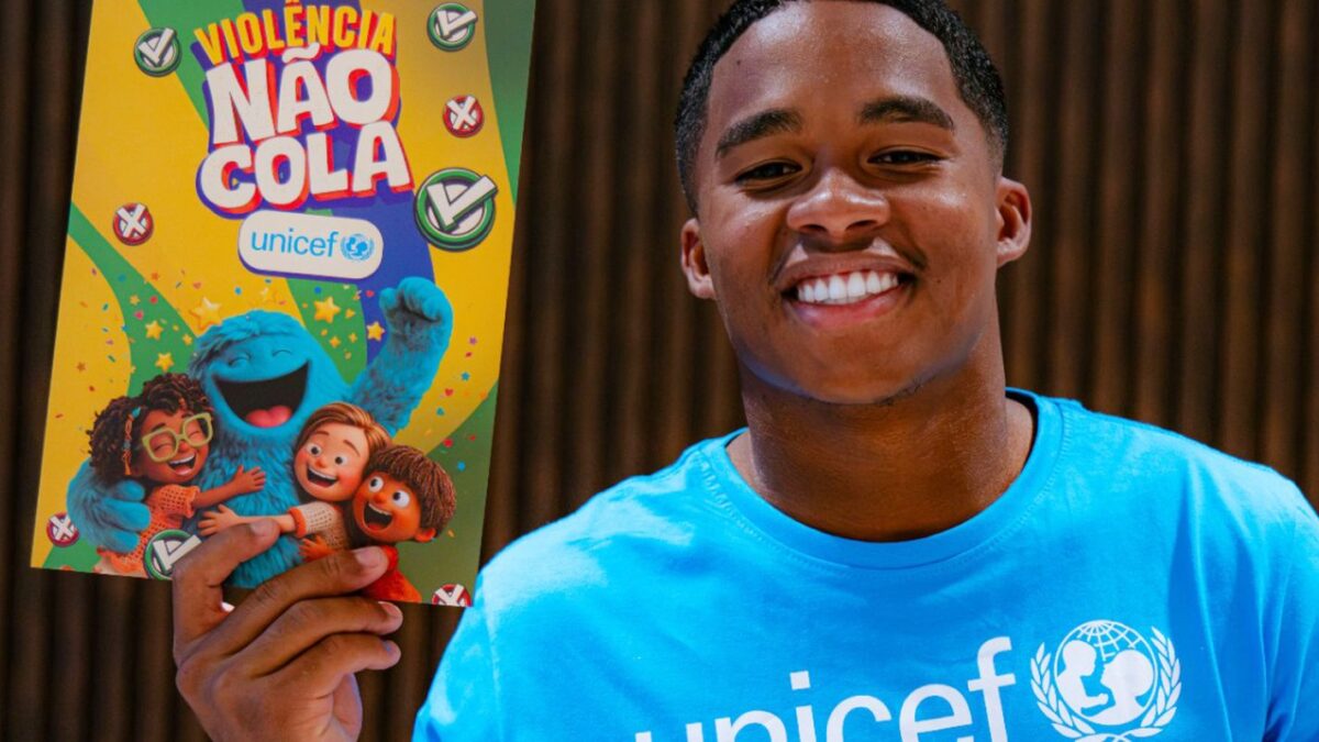 Endrick é nomeado embaixador do Unicef no Brasil e defende direitos da infância