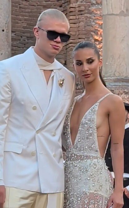 Erling Haaland e Isabella Haugseng Johansen prestigiam desfile da Dolce & Gabbana na Sicília
