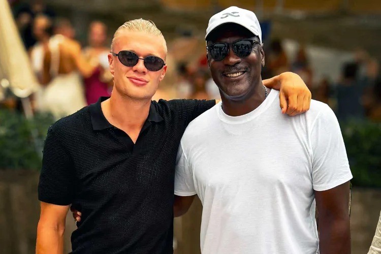 Erling Haaland encontra Michael Jordan e brilha em verão de estrelas do esporte