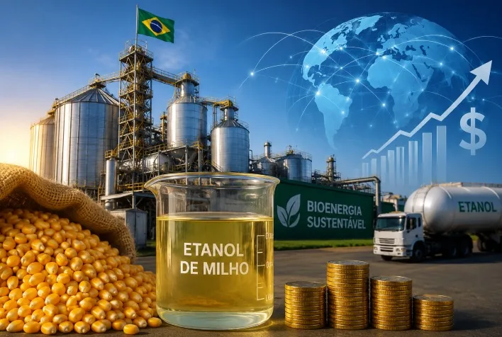 Etanol de milho atrai bilhões em investimentos e posiciona Brasil como líder em bioenergia