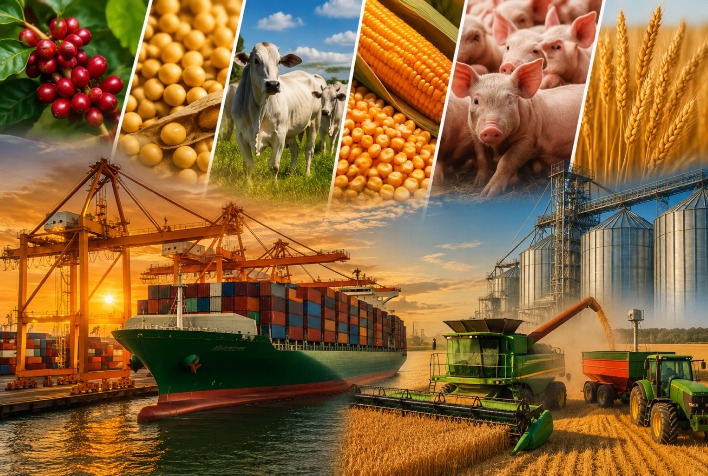 Exportações do agronegócio brasileiro atingem recorde de US$ 16,6 bilhões em junho