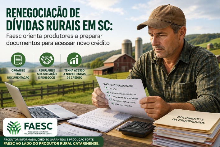Faesc orienta produtores de SC a se prepararem para renegociação de dívidas rurais
