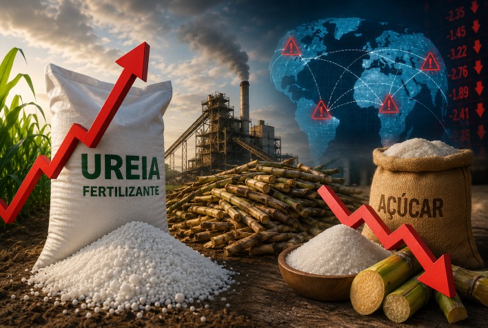 Fertilizantes e açúcar enfrentam incertezas: alta da ureia e queda na moagem no Brasil