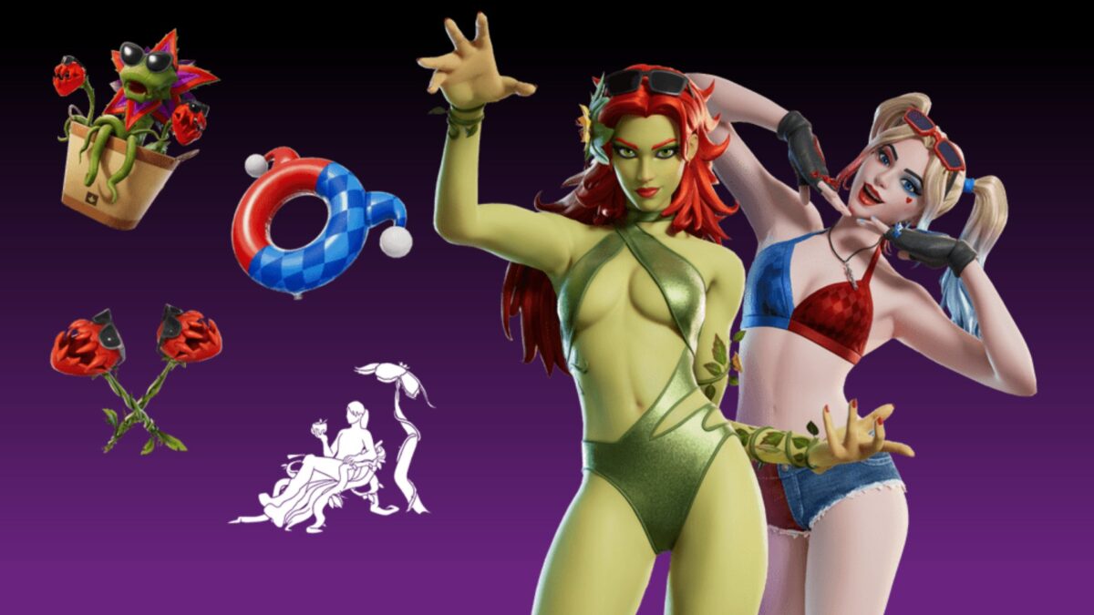 Fortnite impõe restrição de idade para skins de Hera Venenosa e Harley Quinn