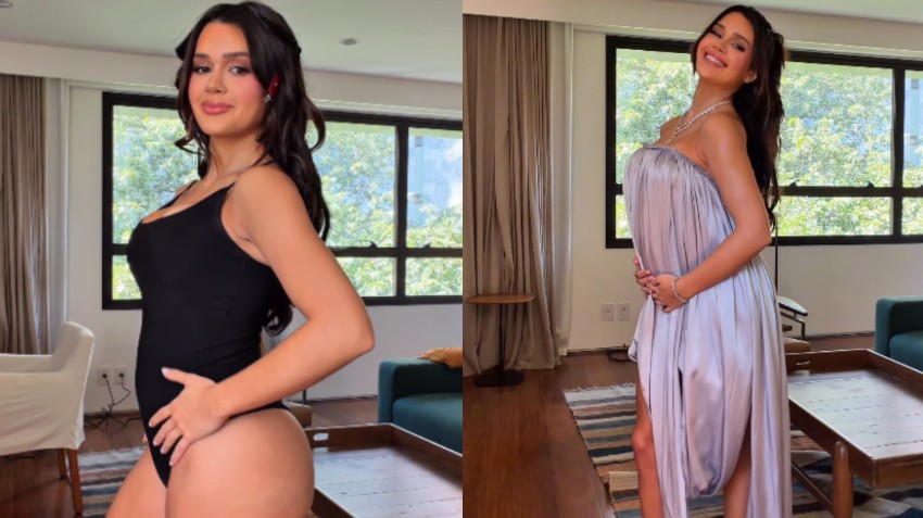 Franciny Ehlke exibe barriguinha de 5 meses em vídeo e encanta seguidores
