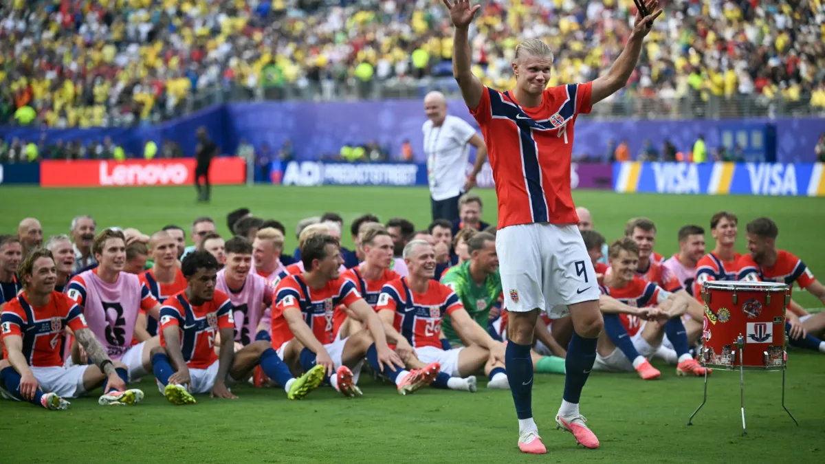 Haaland brilha e leva Noruega à vitória histórica sobre o Brasil na Copa do Mundo