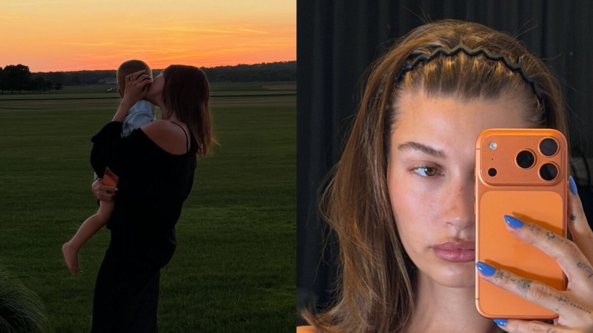 Hailey Bieber compartilha cliques carinhosos com o filho Jack Blues em dia de verão