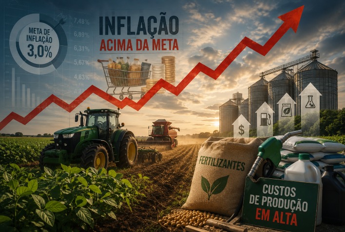 Inflação acima da meta pressiona custos de produção no agronegócio brasileiro