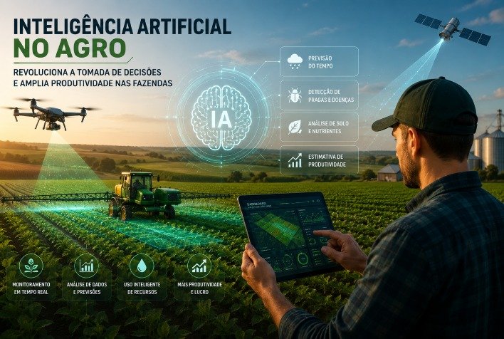 Inteligência artificial transforma gestão no agro e eleva produtividade nas fazendas