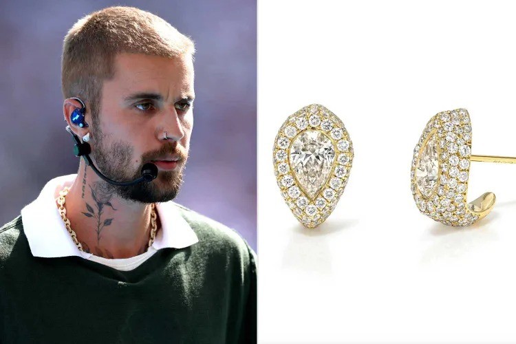 Justin Bieber brilha com brincos de diamante de R$ 110 mil na final da Copa do Mundo