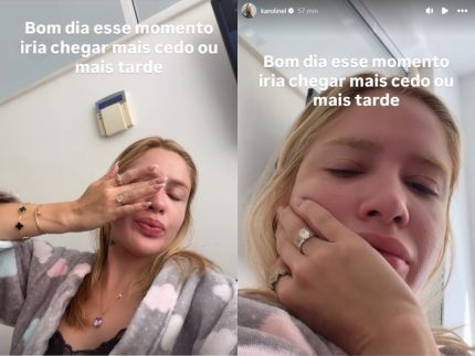 Karoline Lima exibe anel de noivado e revela cuidados com a pele em vídeo