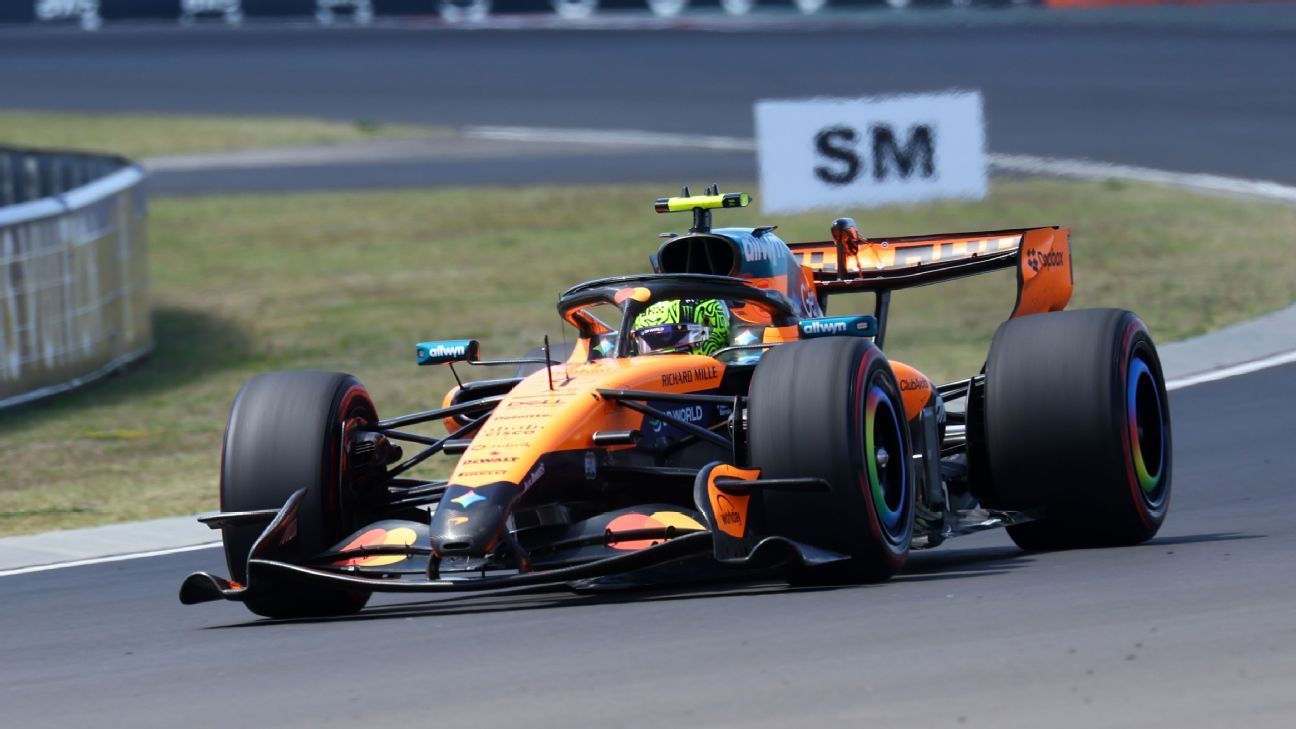 Lando Norris conquista pole position e largará em 1º no GP da Hungria de F1