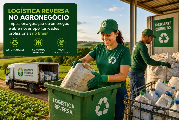 Logística reversa no agronegócio gera empregos e impulsiona sustentabilidade no Brasil