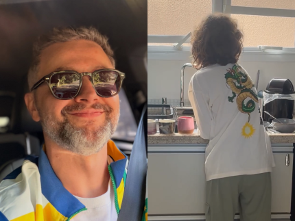 Lucas Lima compartilha registro raro do filho Theo em álbum de fotos nas redes sociais