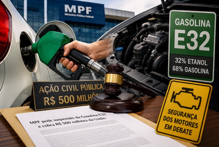 MPF pede suspensão da gasolina E32 e cobra R$ 500 milhões da União por segurança dos motores