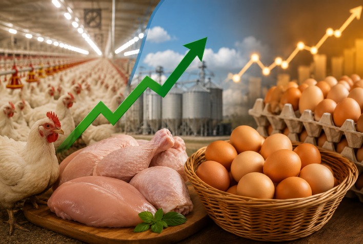 Mercado avícola: carne de frango se mantém estável, enquanto ovos têm menor preço desde 2019