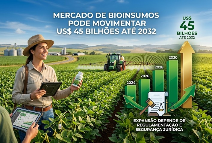 Mercado de bioinsumos pode alcançar US$ 45 bilhões até 2032 com regulamentação adequada