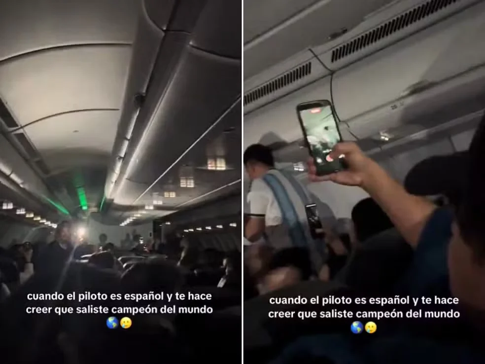 Piloto espanhol provoca argentinos em voo e anuncia vitória da Espanha na Copa