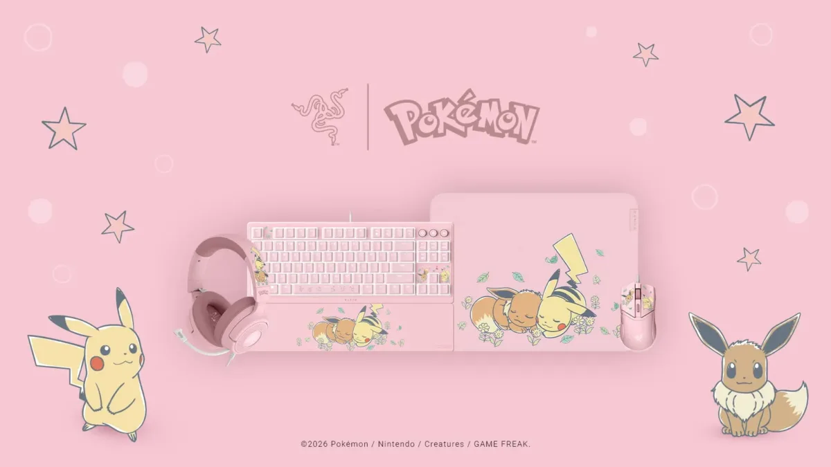 Razer lança coleção de periféricos temáticos de Pikachu e Eevee para gamers