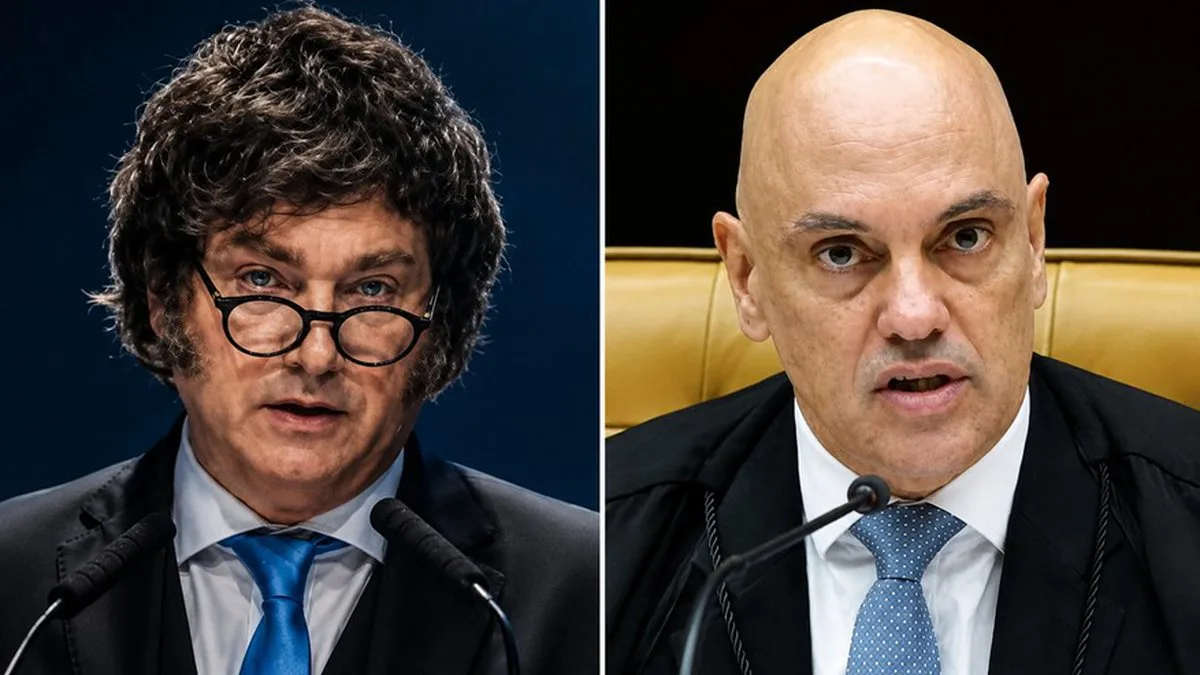 STF repudia ofensa de Milei a Alexandre de Moraes durante convenção do PL