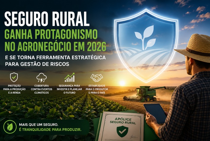 Seguro rural se torna ferramenta estratégica no agronegócio brasileiro em 2026