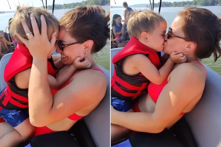 Shawn Johnson gera polêmica ao compartilhar vídeo beijando filho de 2 anos na boca