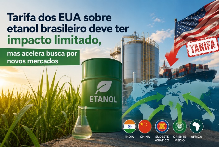 Tarifa dos EUA sobre etanol brasileiro terá impacto limitado e impulsiona novos mercados