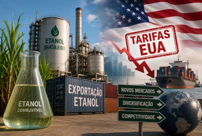 Tarifas dos EUA pressionam exportações de etanol brasileiro e forçam diversificação de mercados
