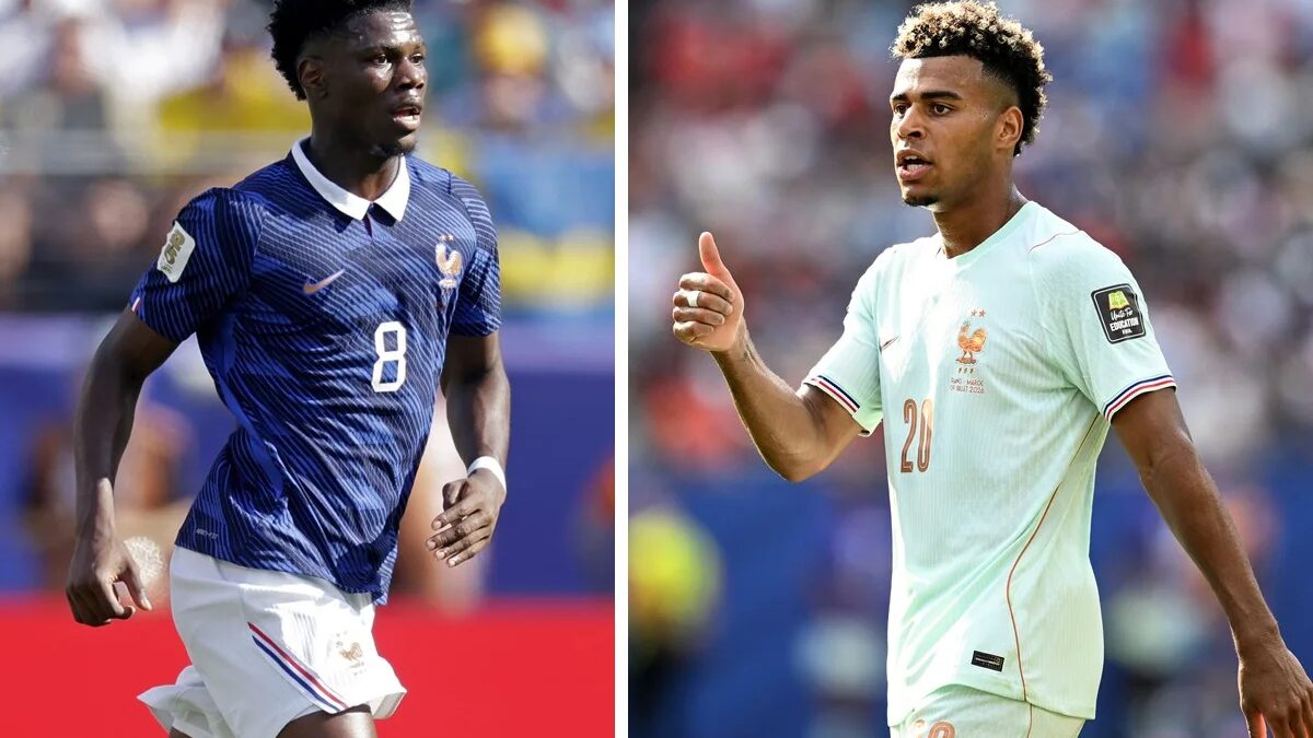 Tchouaméni e Doué são titulares da França na semifinal contra a Espanha