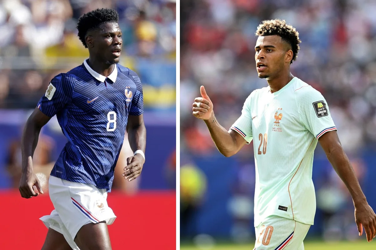 Tchouaméni e Doué são titulares da França na semifinal contra a Espanha