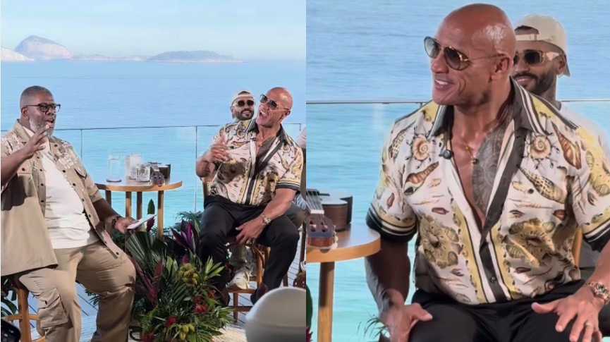 The Rock curte samba com Péricles no Rio em vídeo que viraliza na web