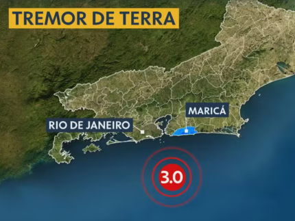 Tremores de terra de magnitudes 3,0 e 2,0 são registrados em Maricá, RJ