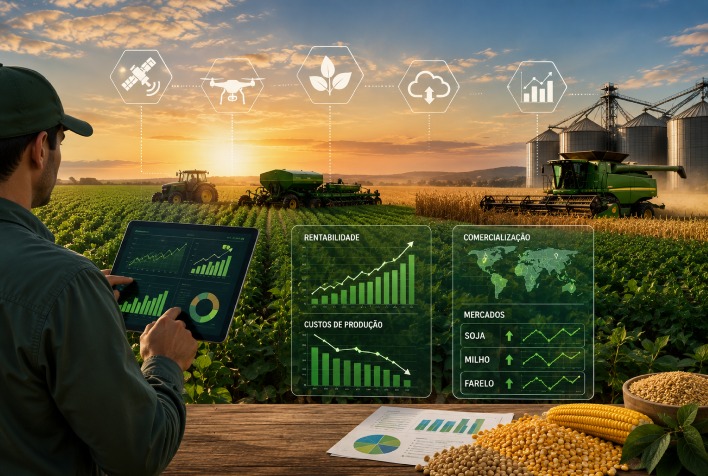 Agricultura orientada por dados transforma rentabilidade e comercialização de grãos no Brasil