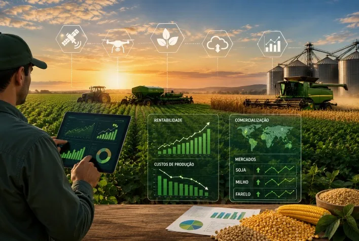 Agricultura orientada por dados transforma rentabilidade e comercialização de grãos no Brasil