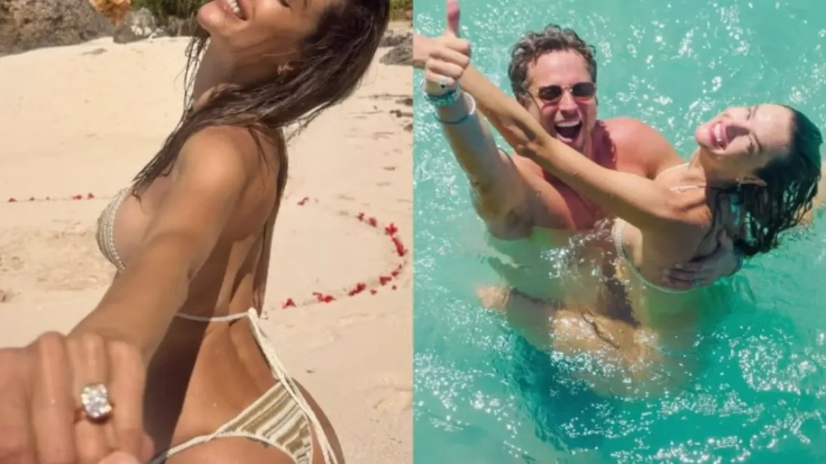 Alessandra Ambrosio exibe aliança de noivado com Buck Palmer em viagem à Indonésia