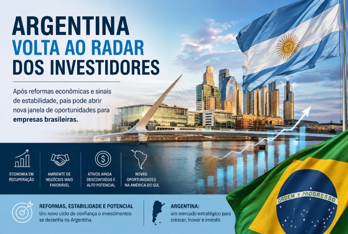 Argentina retoma interesse de investidores com reformas e abre oportunidades para Brasil
