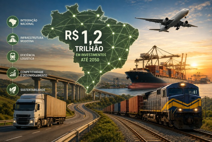 Brasil destina R$ 1,2 trilhão para modernizar infraestrutura logística até 2050