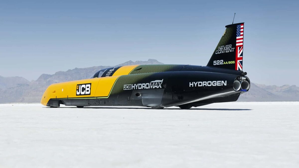 Carro a hidrogênio JCB Hydromax quebra recorde mundial com 653,91 km/h