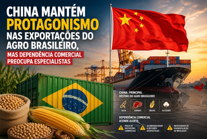China lidera exportações do agro brasileiro, mas dependência gera preocupações