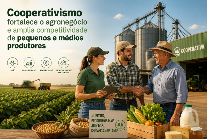 Cooperativismo no agronegócio impulsiona competitividade de pequenos e médios produtores