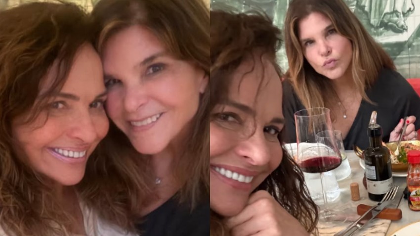 Cristiana Oliveira e Luiza Tomé se reencontram após décadas no RJ
