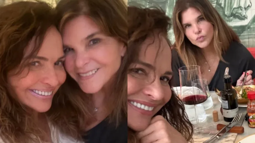 Cristiana Oliveira e Luiza Tomé se reencontram após décadas no RJ