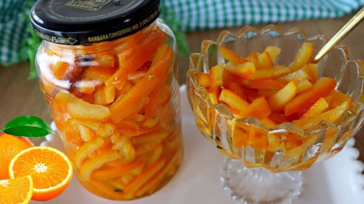 Doce de casca de laranja: uma sobremesa tradicional que resgata sabores da infância