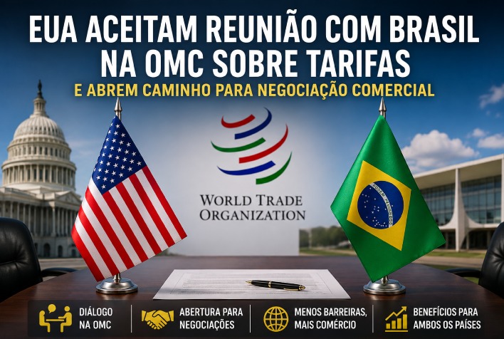 EUA aceitam consultas com Brasil na OMC e abrem caminho para negociações comerciais