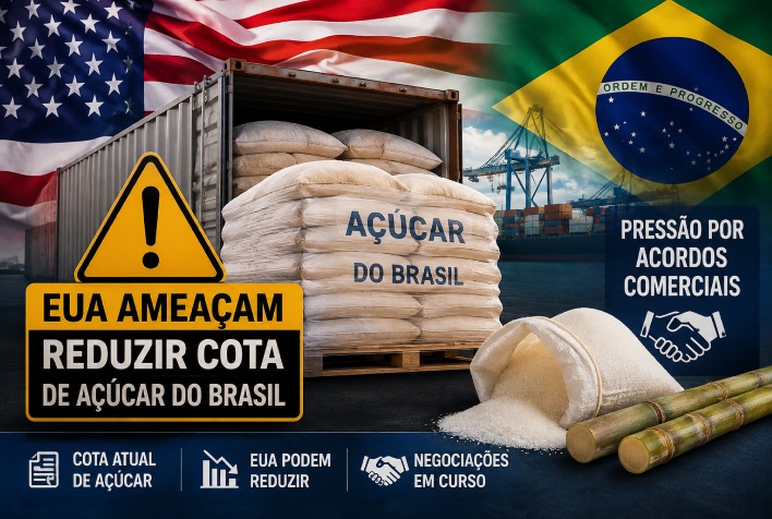 EUA ameaçam redistribuir cota de açúcar do Brasil se propostas comerciais não agradarem