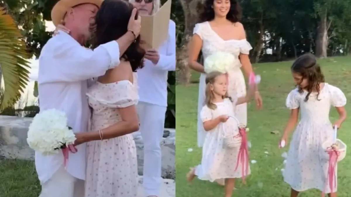 Emma Heming relembra como conheceu Bruce Willis e revela que estava noiva na época