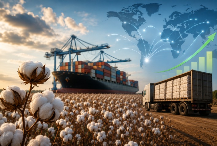 Exportações de algodão do Brasil sobem 21,8% em julho e chegam a 155 mil toneladas