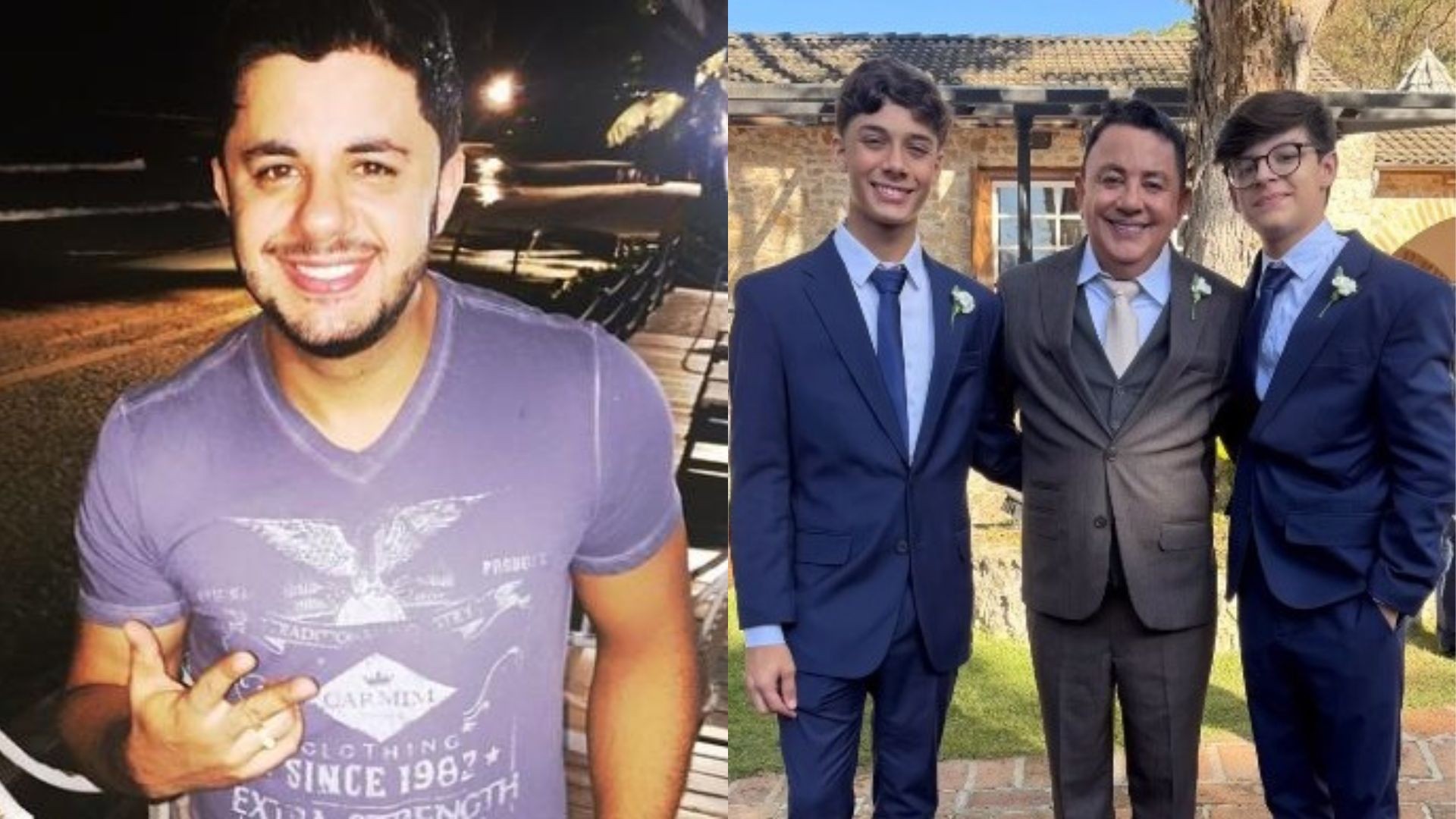 Filhos de Cristiano Araújo emocionam fãs em clique raro no casamento do tio Felipe Araújo