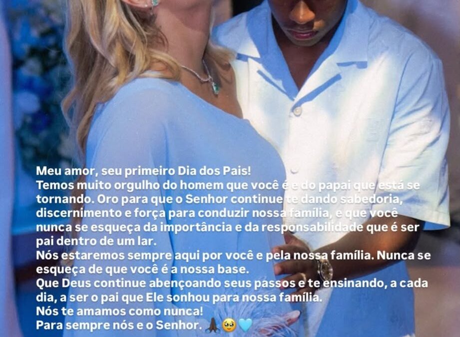 Gabriely homenageia Endrick em seu primeiro Dia dos Pais e revela nome do filho
