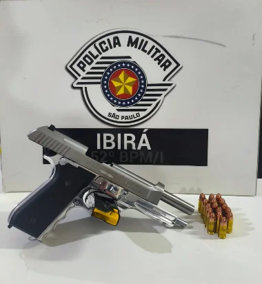 Homem é preso em Ibirá por ameaçar adolescente e porte ilegal de arma